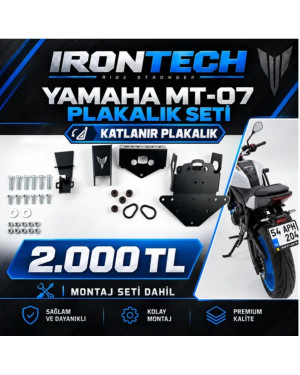 Yamaha MT-07  >  Yamaha MT-07 2025 2026 Motor Plaka Tutucu